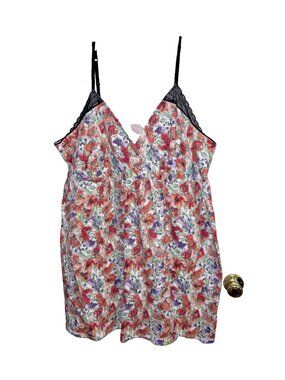 NWT CACIQUE Intimates Nightgown Womens Plus Sz 26/28  Multicolor Cotton Floral
